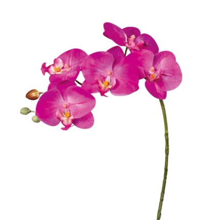Orhidee artificiala fir 52 cm, aspect 100% natural, culoare roz