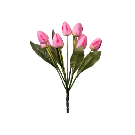 Buchet 9 lalele artificiale / CD4511_Roz