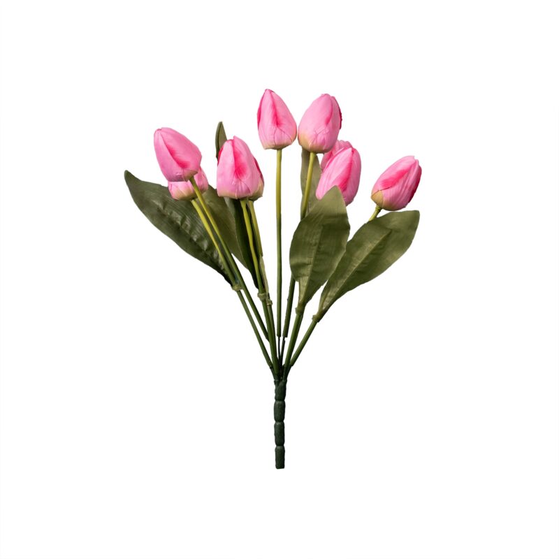 Buchet 9 lalele artificiale / CD4511_Roz
