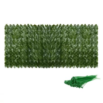 Gard artificial iedera CLASStitude, universal, multifunctional, pentru decorare, balcon, terasa, include 100 cleme, 300 x 100 cm, Verde