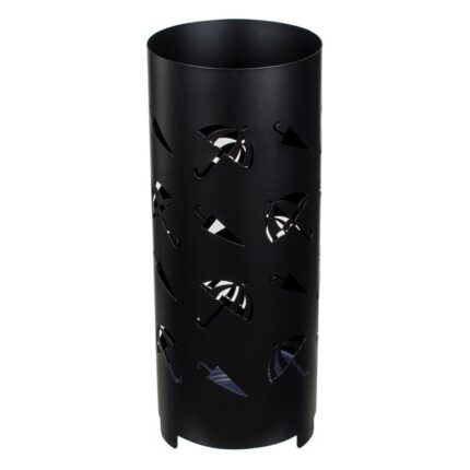 Suport umbrele cu 3 picioare si tava colectare apa, negru, metal 23 x 55 cm