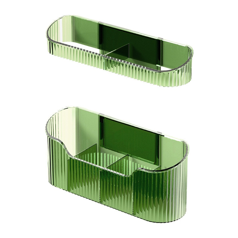 Organizator de umbrele montat pe perete, umbrela cu maner lung si raft de scurgere a umbrelelor pliabile, Plastic, Verde