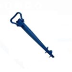 Suport umbrela din plastic albastru, burghiu, dimensiuni 38x4cm