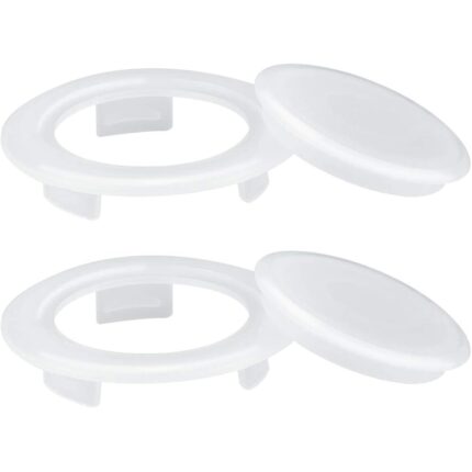 Set 2 inele pentru umbrele, BGHYHYHI, plastic, 4 inch, alb