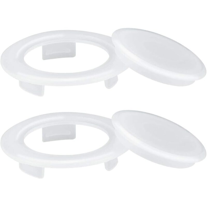 Set 2 inele pentru umbrele, BGHYHYHI, plastic, 4 inch, alb
