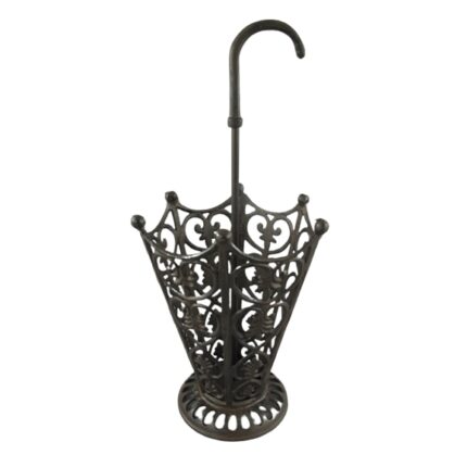 Suport umbrele din fonta, maro antichizat, H 65 cm