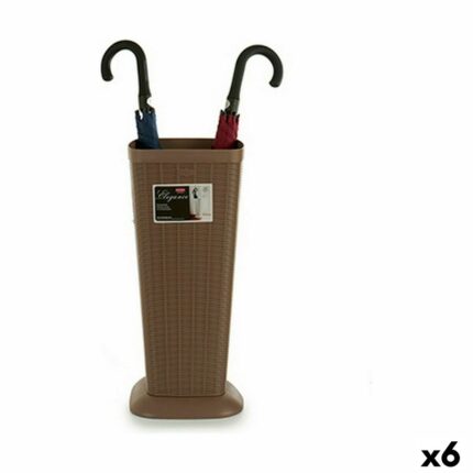 Set 6 Suporturi pentru umbrele Stefanplast Elegance, plastic bej, 25.3x57x25.3cm