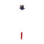 Cui pentru umbrela BigBuy, Plastic, 95 cm, Alb/Rosu