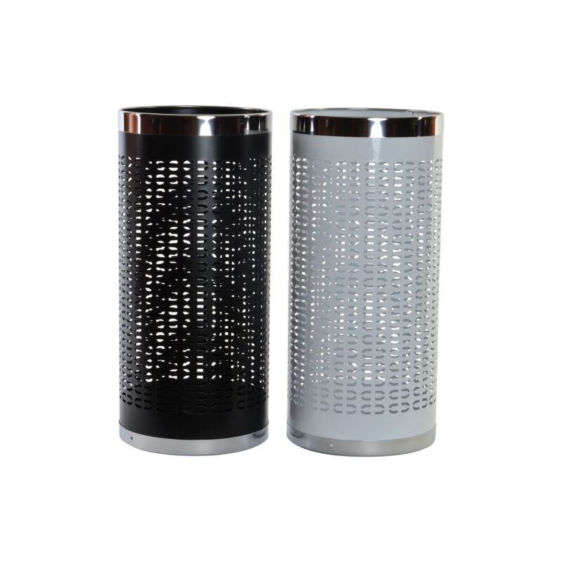 Set 2 Suporturi pentru umbrele DKD Home Decor, 23x50cm, NegruGri, Otel