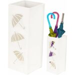 Suport umbrele metalic Jormftte, organizator patrat, inox, 30x45cm