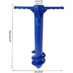 Ancora de nisip pentru umbrela QttvbTna, design 3-spirale, portabil, multicolor