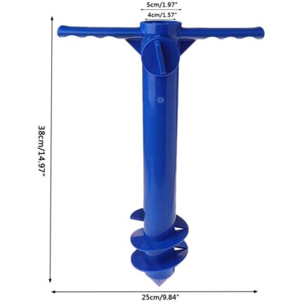 Ancora de nisip pentru umbrela QttvbTna, design 3-spirale, portabil, multicolor