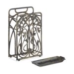 Suport dreptunghiular pentru umbrele/bastoane, vintage, dimensiuni 48,5 x 30,5 x 16 cm, maro, Relaxdays