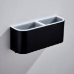 Suport de umbrele de perete Sunmostar, metalic, negru, 20x8x6cm