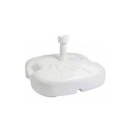 Suport umbrela 41x41 cm, fabicat din plastic culoare alba, diametru teava maxim 3.5 cm
