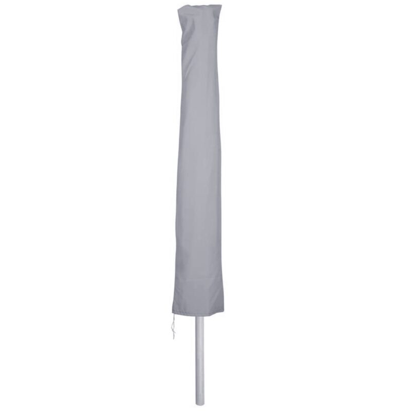 Husa pentru umbrela de gradina, material rezistent, gri, 240x57x57 cm, cu fermoar