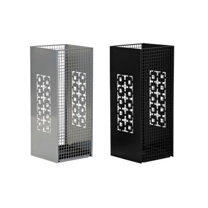 Set 2 suporturi umbrele, DKD Home Decor, Metal, 19 x 19 x 47.5 cm, Negru/Gri