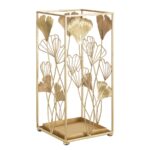 Suport Umbrele Mauro Ferretti Gold Leaf 22,5X22,5X48,5 cm, Auriu