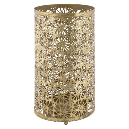Suport umbrele Mauro Ferretti, decor floral, auriu, 24x42cm