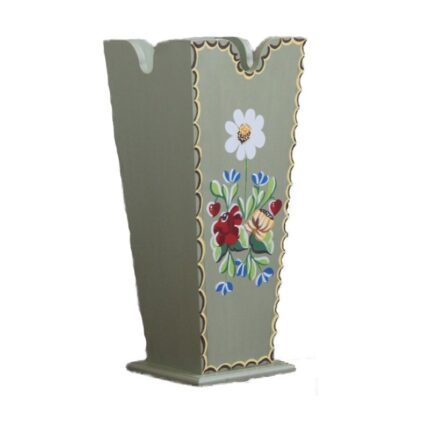 Suport pentru umbrele, pictat manual, din lemn, Multicolor, inaltime 50 cm
