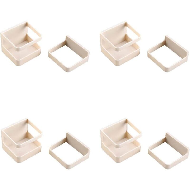 Set 4 suporturi umbrele, Sunmostar, ABS, Pentru perete, Alb