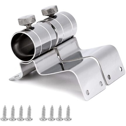 Set 2 suporturi pentru fixarea umbrelelor, Sunmostar, Inox, Argintiu