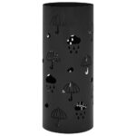 Suport umbrele, Zakito Europe, Otel, Tava picurare, 20 x 48.5 cm, Negru