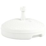 Suport umbrela vidaXL, umplut cu apa/nisip, alb, 20 L, plastic ratan, 45 x 28 cm