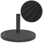 Suport umbrela de soare vidaXL, rasina, rotund, negru, 29 kg