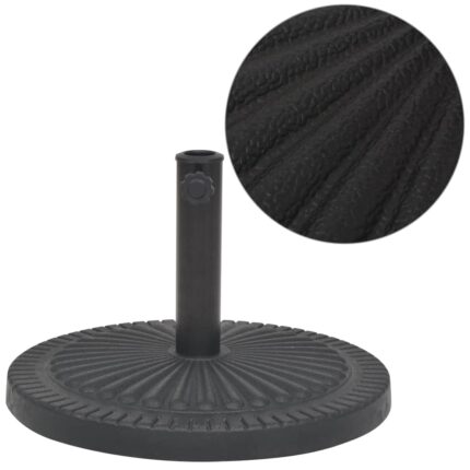Suport umbrela de soare vidaXL, rasina, rotund, negru, 29 kg