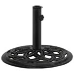 Baza de umbrela vidaXL, negru, 44x44x31, fonta 317759