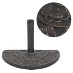 Suport umbrela de soare vidaXL, rasina, semicerc, bronz, 9 kg