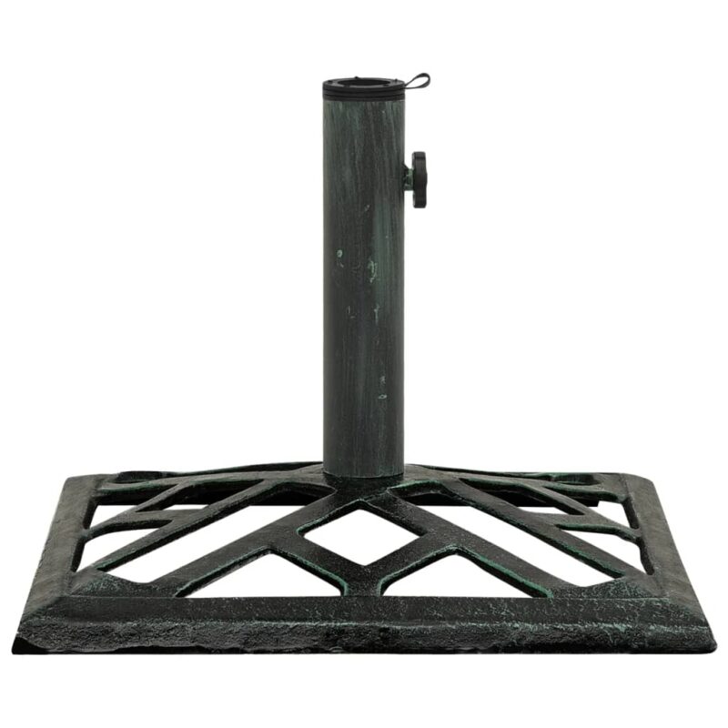 Baza de umbrela vidaXL, verde, 44x44x31, fonta