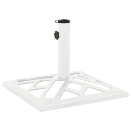 Suport de umbrela vidaXL, alb, 44x44x31, fonta 317761