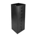 Suport umbrele QttvbTna, metal, negru, 42x16x16cm