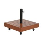 Baza de umbrela, DKD Home Decor, Inox, Negru/Maro