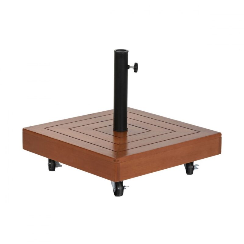Baza de umbrela, DKD Home Decor, Inox, Negru/Maro