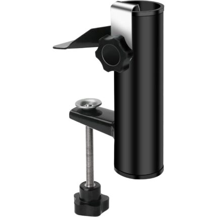 Suport umbrela pentru exterior, Plastic/Metal, Negru/Argintiu