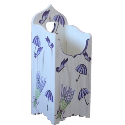 Suport din lemn pentru umbrele, pictat manual, Multicolor, inaltime 50 cm