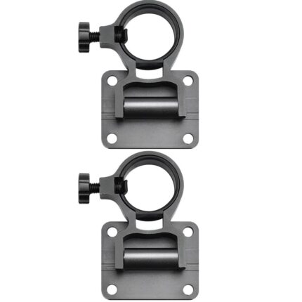 Set 2 x Suport umbrela, Aliaj de aluminiu, 35 x 26 x 11 mm, Gri inchis