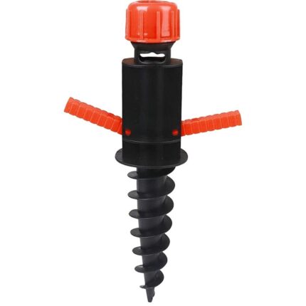 Suport pentru umbrela, Sunmostar, 37 cm, Plastic, Negru-Rosu