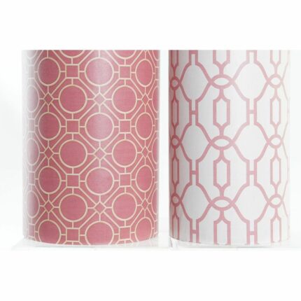 Suport umbrele DKD Home Decor, Tela, bicolore arancio si alb, 23x23x54,5 cm, set de 2
