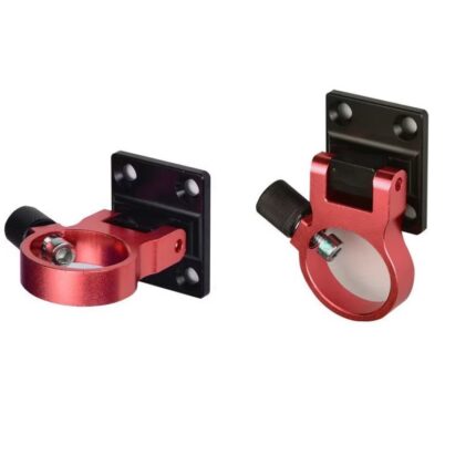 Set 2 suporturi pentru umbrela de balcon, Sunmostar, Aliaj de aluminiu, Rosu/Negru