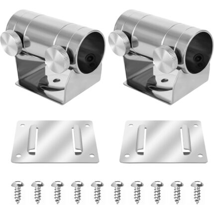 Set 2 suporturi pentru umbrela de pescuit, Llwl, inox, 30 mm