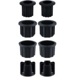 Set 8 capace pentru suport de umbrela, Plastic, Negru