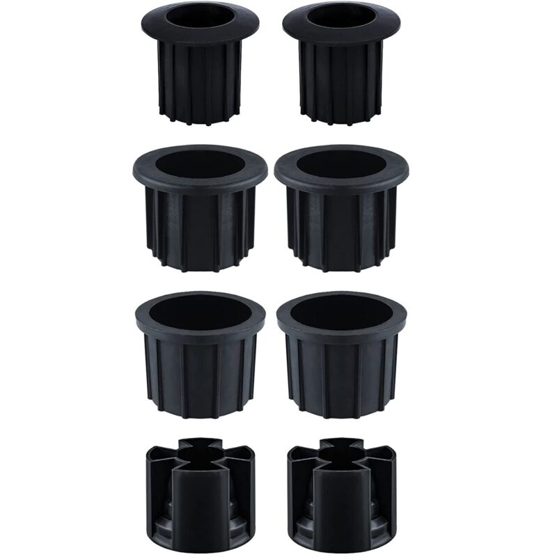Set 8 capace pentru suport de umbrela, Plastic, Negru