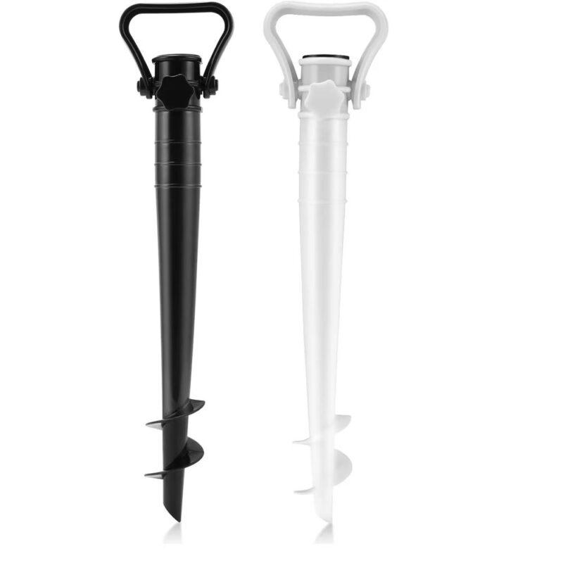 Set 2 suporturi pentru umbrela, Sunmostar, Negru/Alb