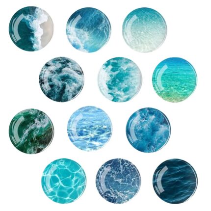 12pcs Magneti de frigider, Magnete oceanice Decorare pentru frigider Locker Whiteboard Board Decorative Magnet
