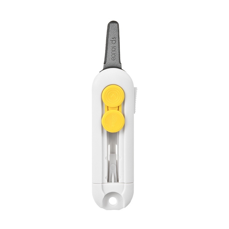 Cutter magnetic cu lama curba dublu-dintata, ajustare doua viteze, ABS+inox, negru