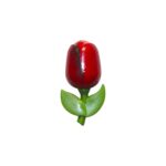 Magnet forma lalea rosu vanata, Lemn, 6 cm